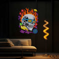 Load image into Gallery viewer, Neon Skull A Vivid Glow of Rebellion Neon Light Artwork

