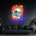 Load image into Gallery viewer, Neon Skull A Vivid Glow of Rebellion Neon Light Artwork

