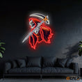 Load image into Gallery viewer, Skull of the Reaper Neon light Artwork
