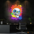 Load image into Gallery viewer, Neon Skull A Vivid Glow of Rebellion Neon Light Artwork
