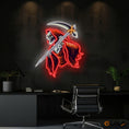 Load image into Gallery viewer, Skull of the Reaper Neon light Artwork
