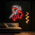 Load image into Gallery viewer, Skull of the Reaper Neon light Artwork
