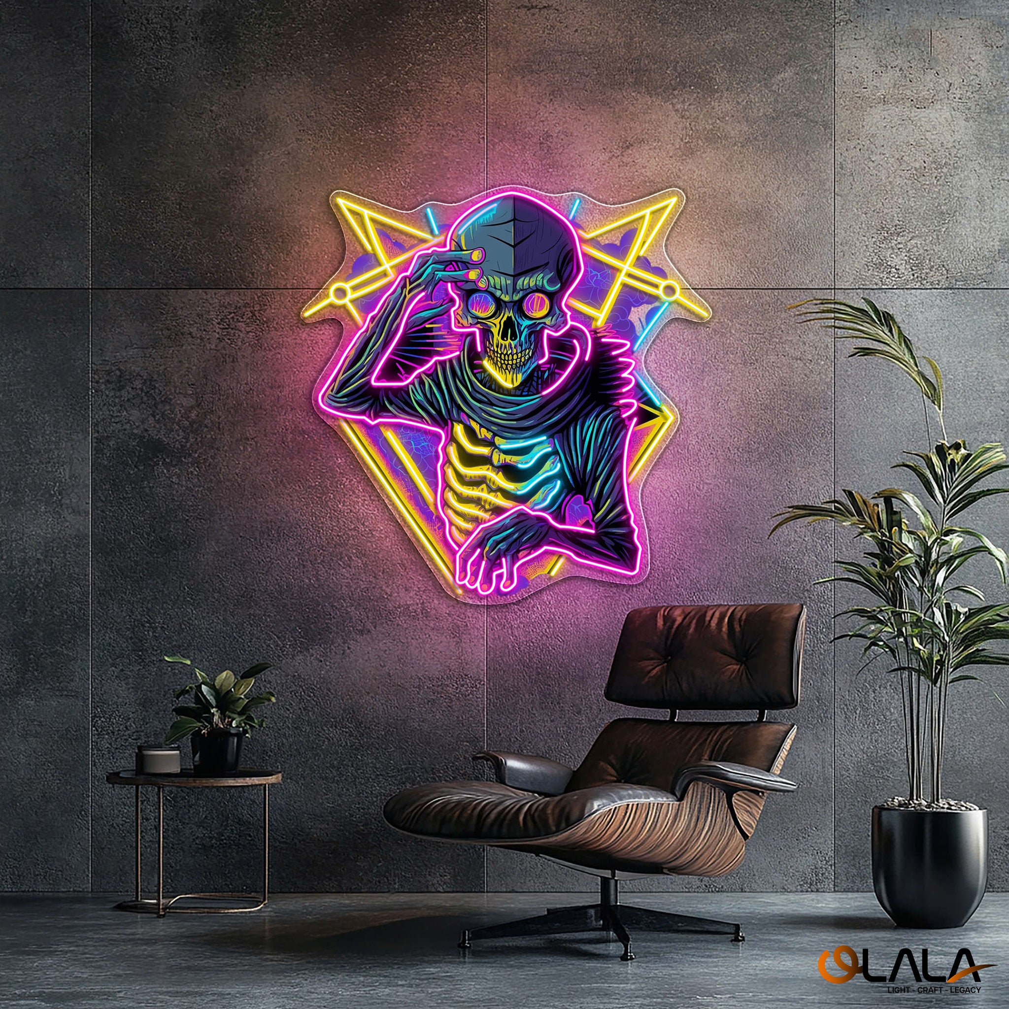 Skull & Sound The Producer’s Pulse Neon Light Artwork