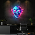 Load image into Gallery viewer, Cool Skull Wearing Glasses Color Pop Neon Light Artwork
