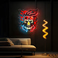 Load image into Gallery viewer, Vision of the Undead Neon Skull & Glasses Neon Light Artwork
