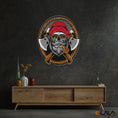 Load image into Gallery viewer, Beard Woodman Skull With Axe Neon Sign Light Artwork
