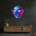 Load image into Gallery viewer, Cool Skull Wearing Glasses Color Pop Neon Light Artwork
